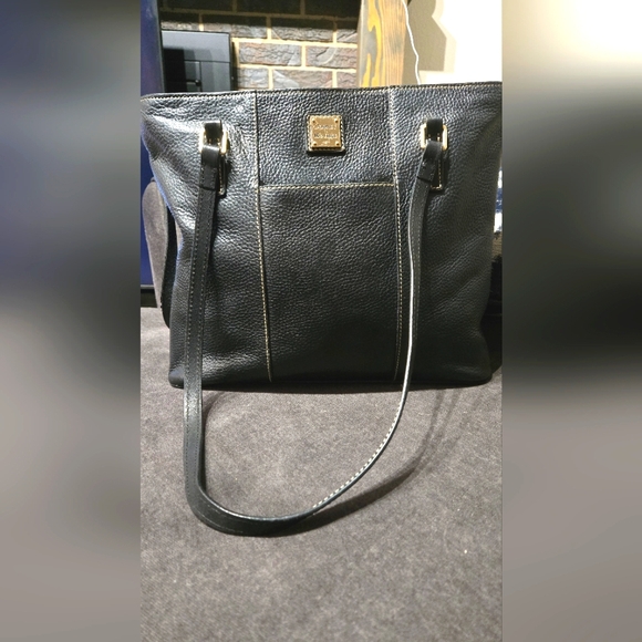 Dooney & Bourke Black Pebbled Leather Tote - Picture 1 of 9